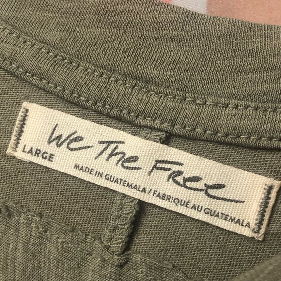 NWOT We the Free / Free People Arden Tee in Washed Army Size Large - Picture 14 of 14